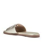 Cole Haan Flynn Logo Gold Slide Sandals