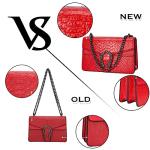 Aiqudou Snake Print Leather Crossbody Bag