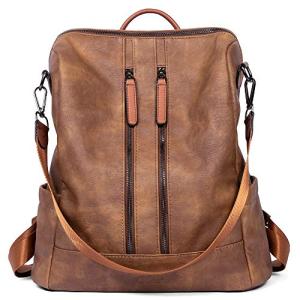 CLUCI Leather Convertible Backpack Purse for Women