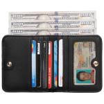Compact RFID Leather Wallet for Women