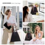 Chic LOVEVOOK Faux Leather Laptop Tote Bag
