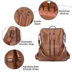 CLUCI Leather Convertible Backpack Purse for Women