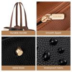 Chic LOVEVOOK Faux Leather Laptop Tote Bag