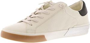 Dolce Vita Zina White/Black Leather Sneakers, Size 8.5