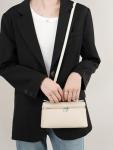 Rejolly Small Cream Leather Crossbody Handbag