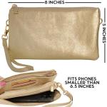 Humble Chic NY Gold Vegan Leather Crossbody Purse