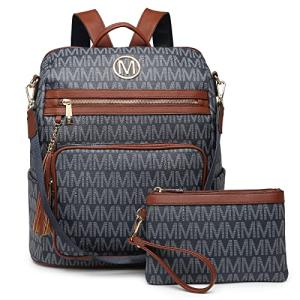 Stylish Convertible Backpack Purse with Tassel Set