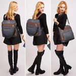 Stylish Convertible Backpack Purse with Tassel Set