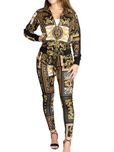 Luxury Women's Black 2 Piece Tracksuit Set