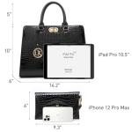 Dasein Women's Satchel Tote Bag with Clutch