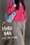 Black Hobo Shoulder Bag with Bold Snap Hook