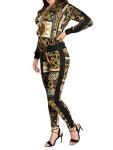 Luxury Women's Black 2 Piece Tracksuit Set