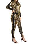 Luxury Women's Black 2 Piece Tracksuit Set