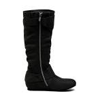 DREAM PAIRS Women's Knee High Wedge Boots, Black