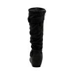 DREAM PAIRS Women's Knee High Wedge Boots, Black