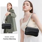 KKXIU Black Shoulder Bag: Trendy Cute Clutch