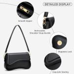 KKXIU Black Shoulder Bag: Trendy Cute Clutch