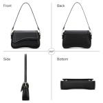 KKXIU Black Shoulder Bag: Trendy Cute Clutch