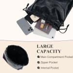 LA FESTIN Stylish Leather Crossbody Bag with Chain