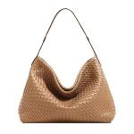 JINMANXUE Woven Vegan Leather Boston Bag