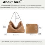 JINMANXUE Woven Vegan Leather Boston Bag