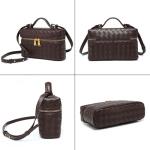 Rejolly Woven Leather Top-Handle Handbag