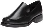 Franco Sarto Women's Black Leather Slip-On Loafers