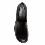 Franco Sarto Women's Black Leather Slip-On Loafers