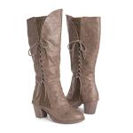 MUK LUKS Taupe Lacy Leo Fashion Boots