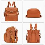 Trendy Leather Diaper Bag Backpack for Moms