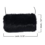LA CARRIE Black Faux Fur Hand Muffs for Winter