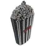 Luxury Black Rhinestone Evening Clutch Bag for Women
