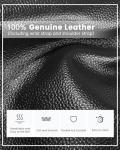 Befen Black Leather Wristlet Clutch for Women