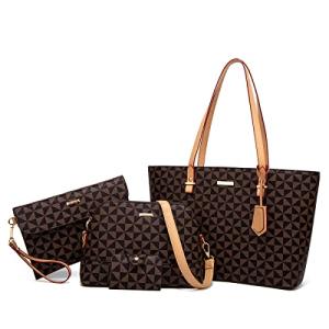 Chic 4-Piece Synthetic Leather Handbag Set