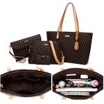 Chic 4-Piece Synthetic Leather Handbag Set