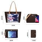 Chic 4-Piece Synthetic Leather Handbag Set