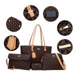 Chic 4-Piece Synthetic Leather Handbag Set