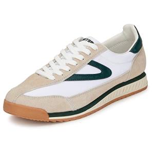 TRETORN Women's Vintage Lace-Up Tennis Sneakers, White/Green