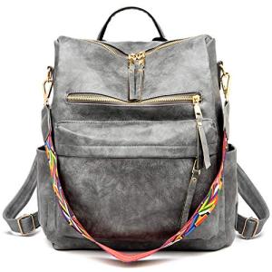 ZOCILOR Grey Convertible Backpack Purse and Handbag