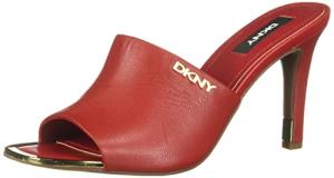DKNY Red Open Toe Heeled Sandals for Women