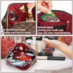 Chic Checkered Leather Makeup Bag Set