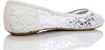 Charles Albert Women's Crochet Lace Ballet Flats - White