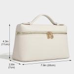 Rejolly Cream White Leather Crossbody Bag for Women