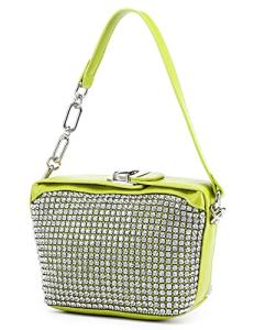 Rhinestone Leather Hobo Bag for Women