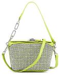 Rhinestone Leather Hobo Bag for Women