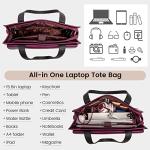 Stylish LOVEVOOK Leather Laptop Tote for Women