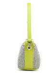 Rhinestone Leather Hobo Bag for Women