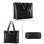 Kattee Black Leather Women's Vintage Tote Bag