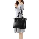Kattee Black Leather Women's Vintage Tote Bag