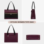 Stylish LOVEVOOK Leather Laptop Tote for Women